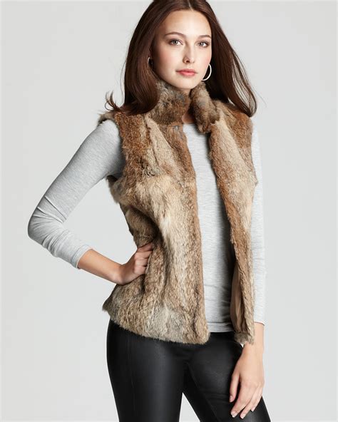 michael kors black rabbit vest|Rabbit short vest Michael Kors Black size S International in .